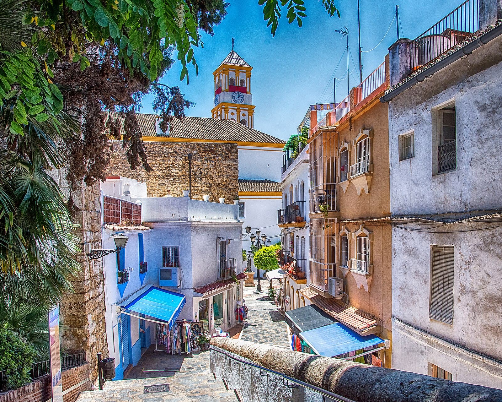 Spain car rental travel scene